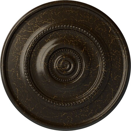 Ekena Millwork Dylar Ceiling Medallion (Fits Canopies up to 6 1/4"), 30"OD x 2 1/4"P, Stone Hearth Crackle CM30DYSHC